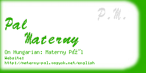 pal materny business card